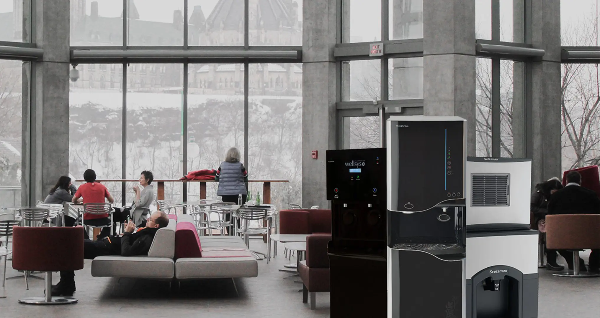 bottleless water coolers in waiting area