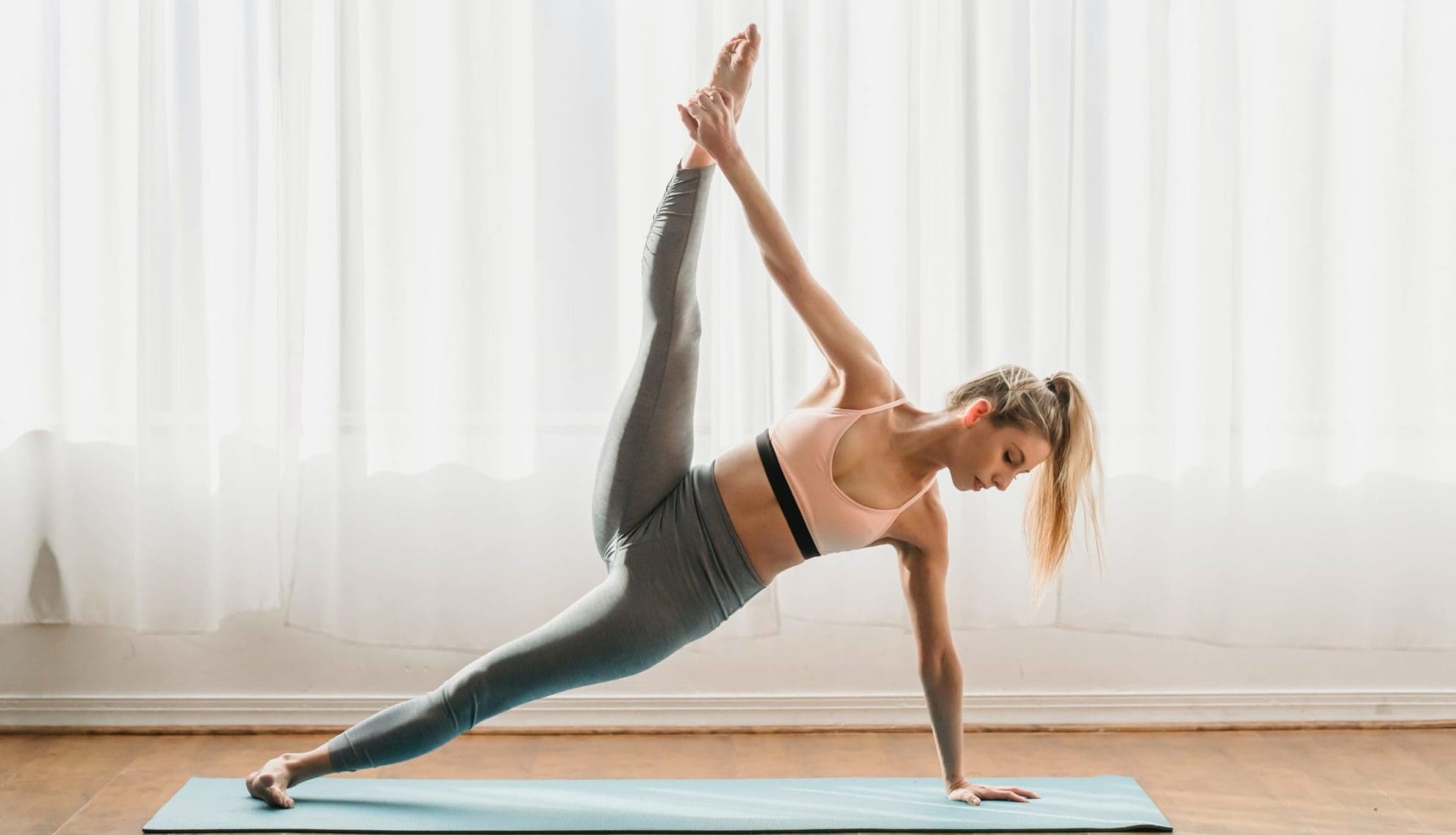 woman doing yoga