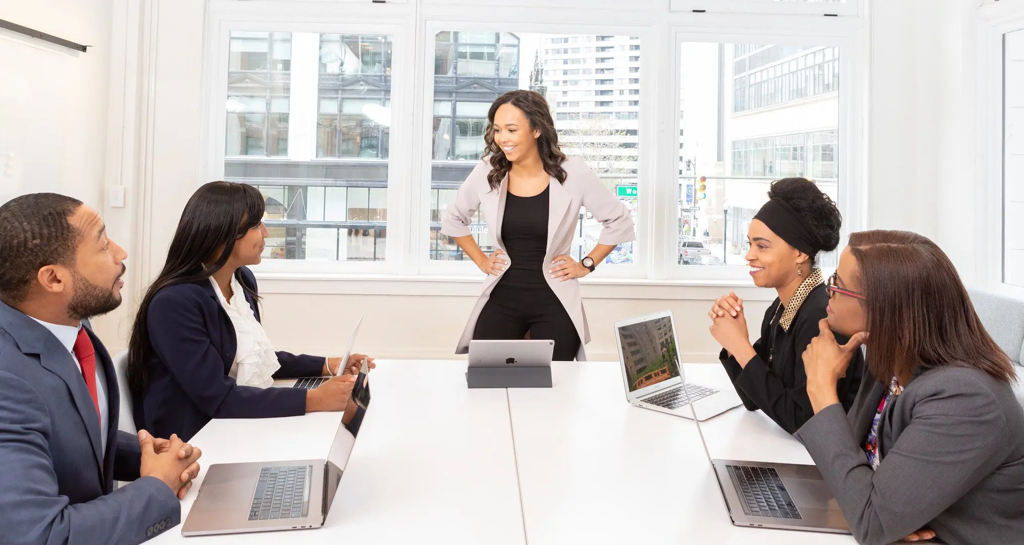 staff having a meeting