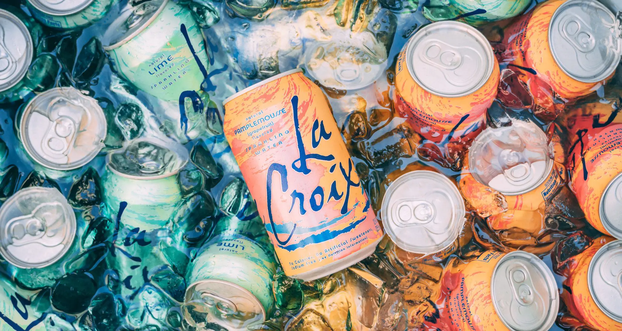 la croix cans in cooler