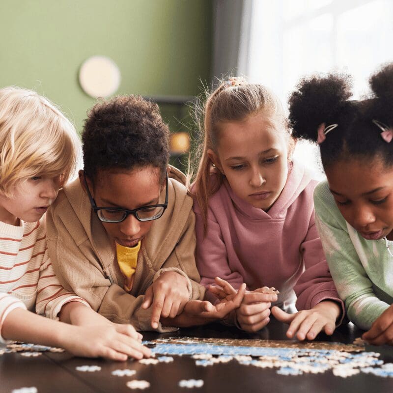 group of kids playing together