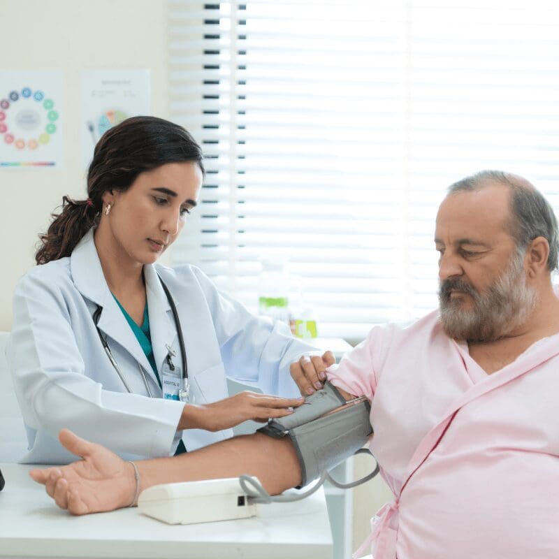 man seeing his doctor