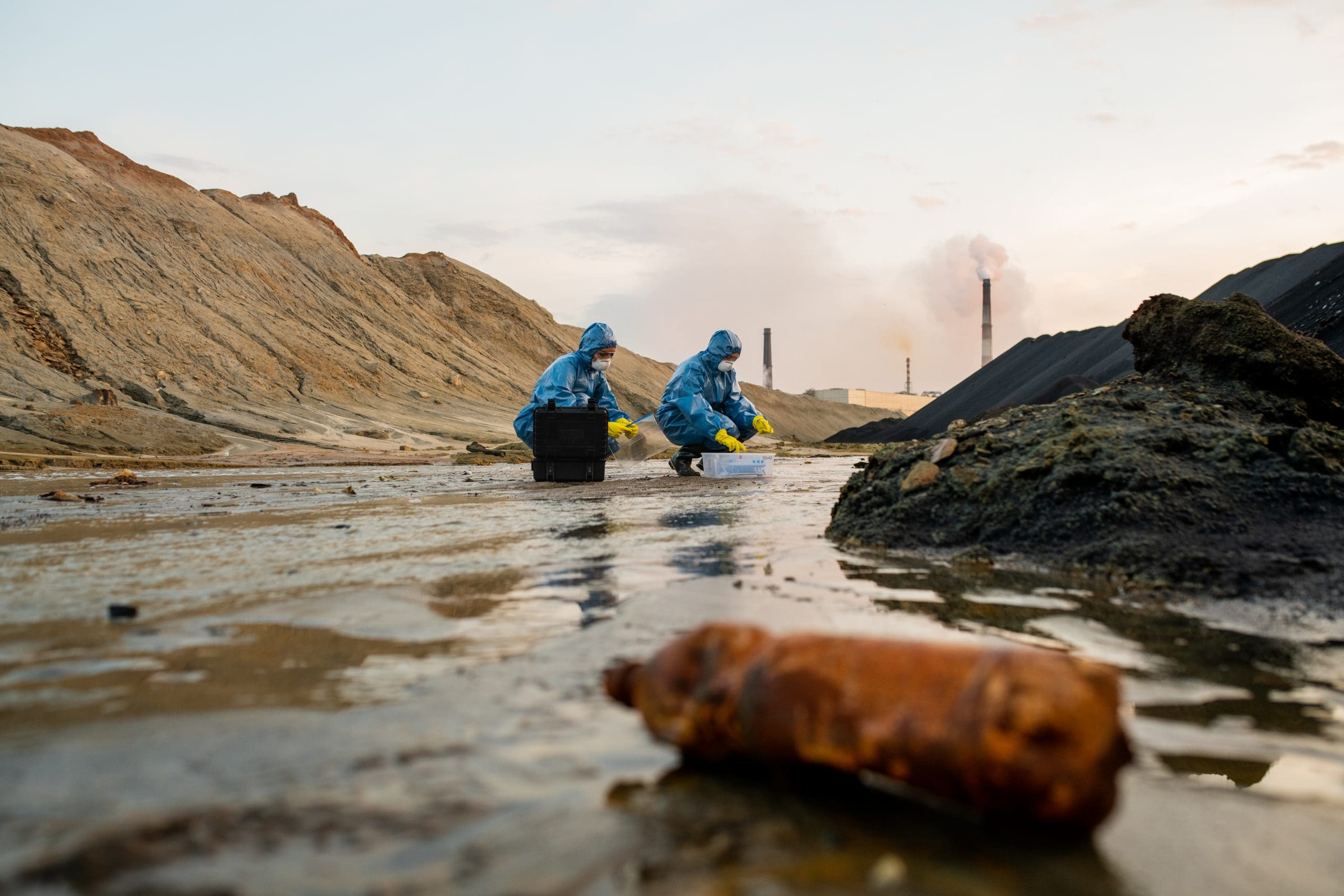 scientists testing river for PFAS and industrial chemicals