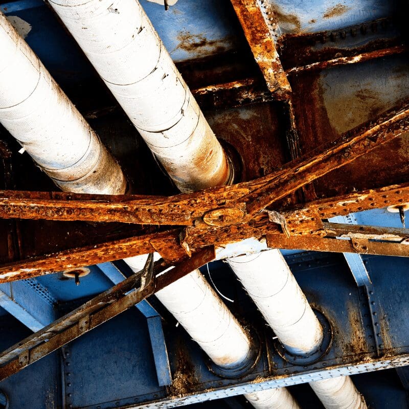 aging pipes in building