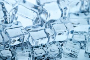 the ice cube up-close view of ice cubes